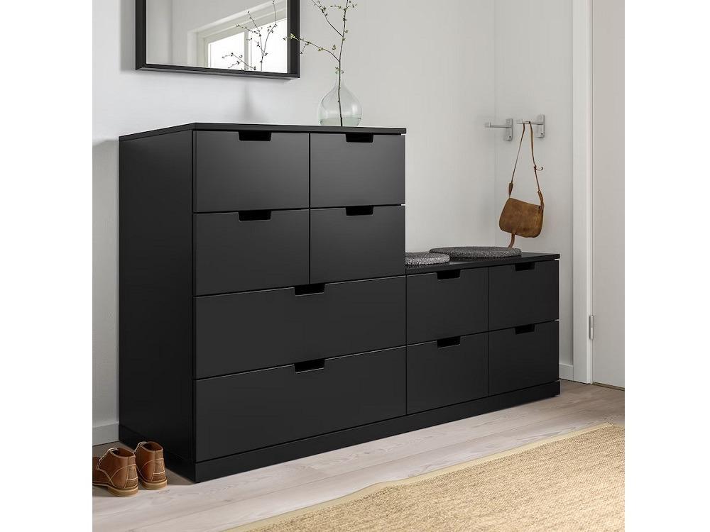 Комод Нордли 38 black ИКЕА (IKEA) изображение товара