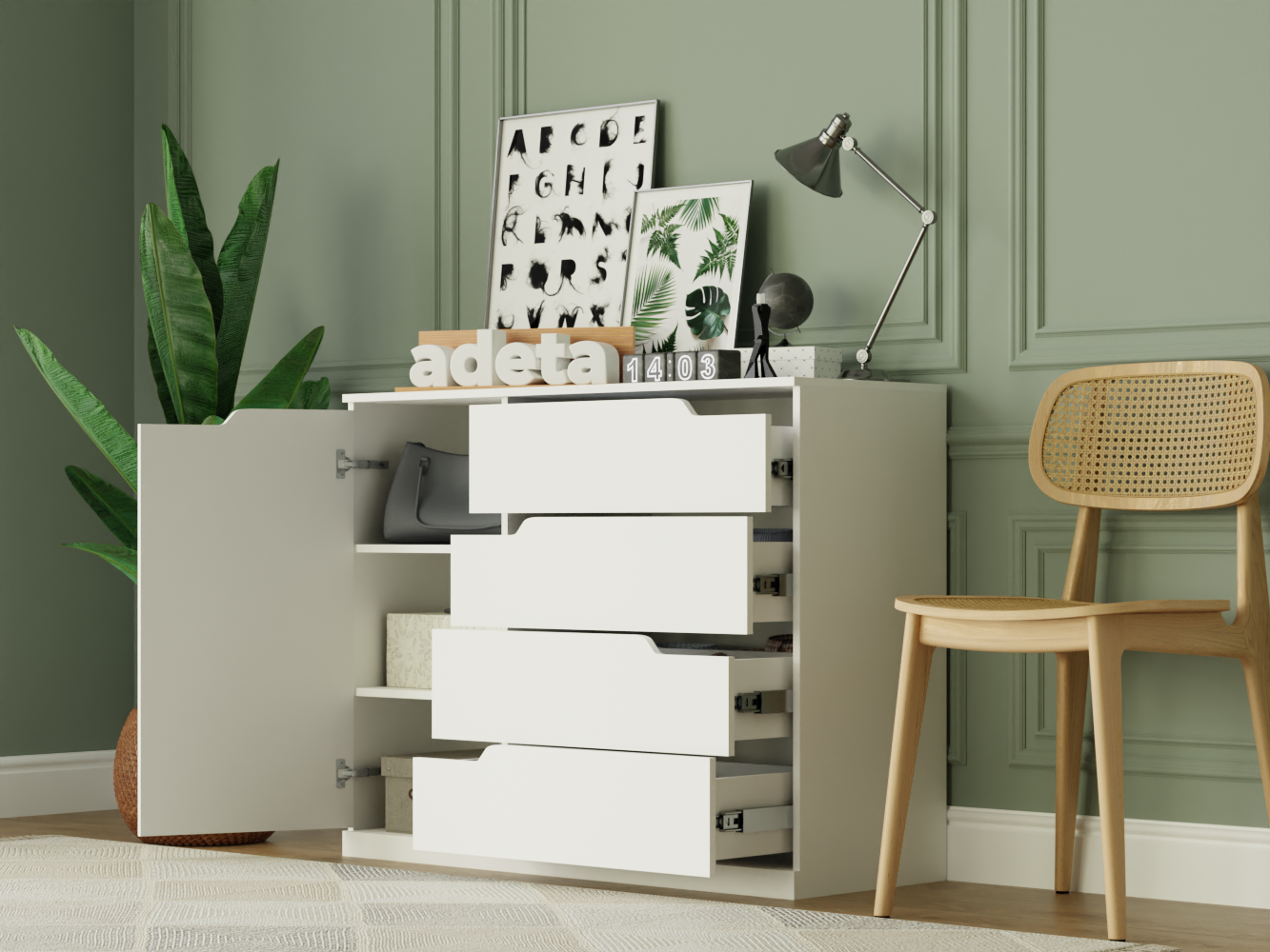 Комод Нордли 20 white ИКЕА (IKEA) изображение товара