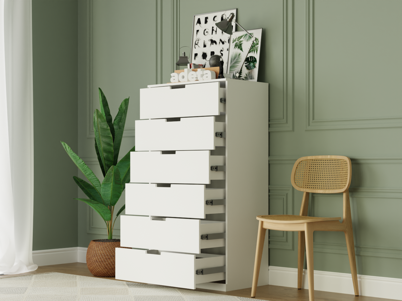 Комод Нордли 27 white ИКЕА (IKEA) изображение товара